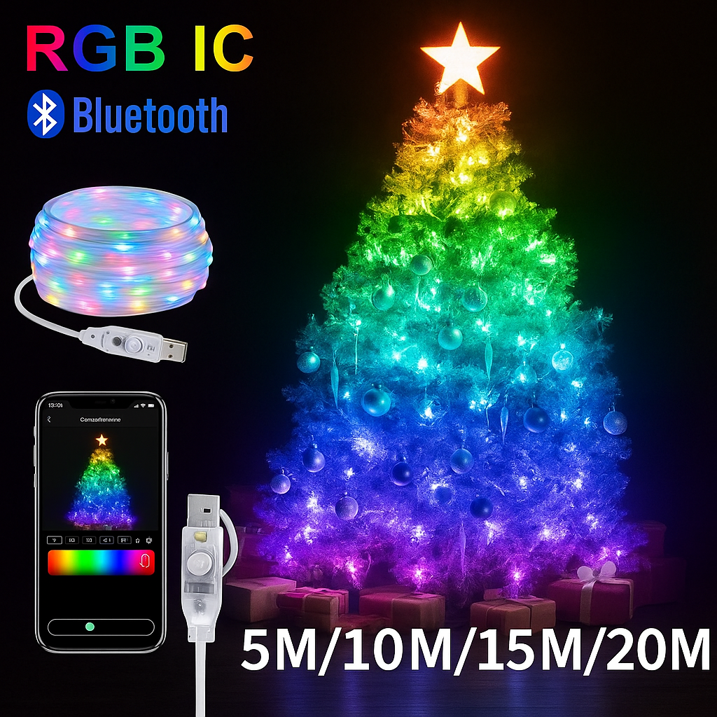 5m/10m/15m/20m GlowSync RGBIC LED Strip Lights