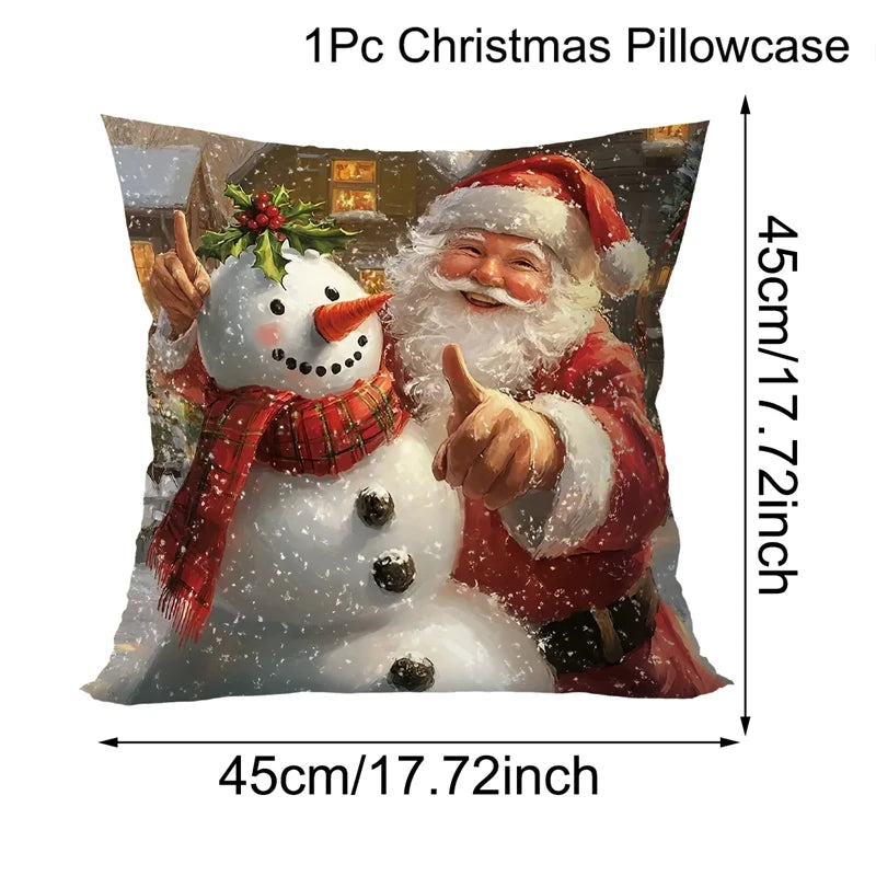 Festive Forest Holiday Pillow Cover