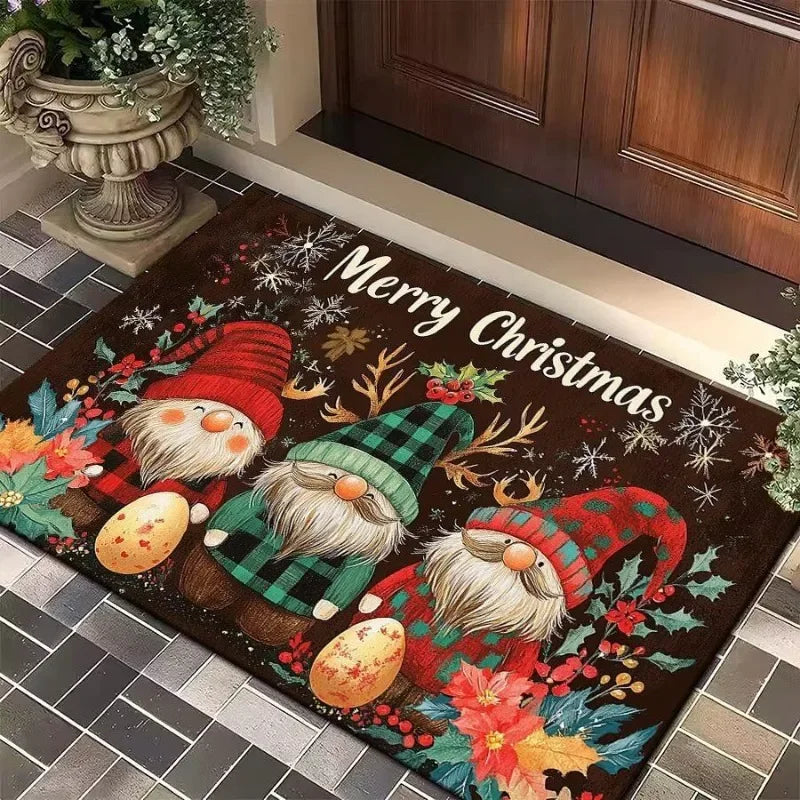 Christmas Flannel Welcome Doormat