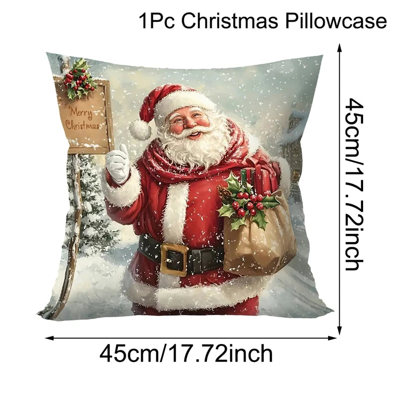 Festive Forest Holiday Pillow Cover