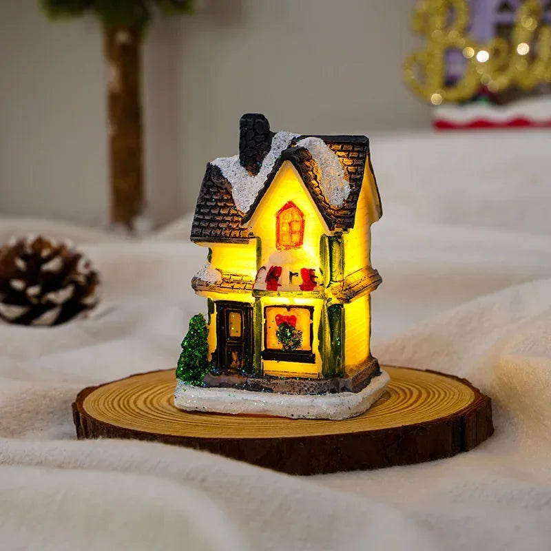 LumiVillage LED Snow House Ornament