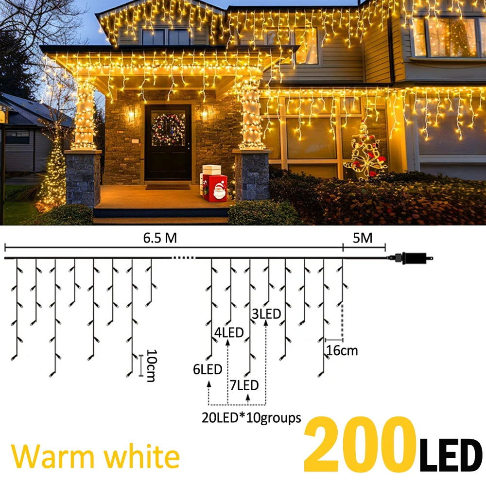 GlowCurtain LED RGBIC String Lights 6.5/20m 200/480LED