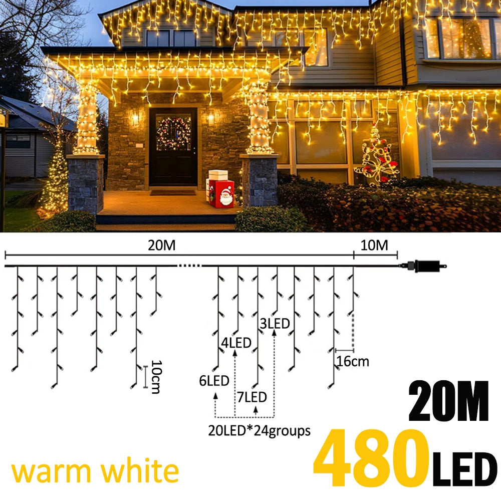GlowCurtain LED RGBIC String Lights 6.5/20m 200/480LED