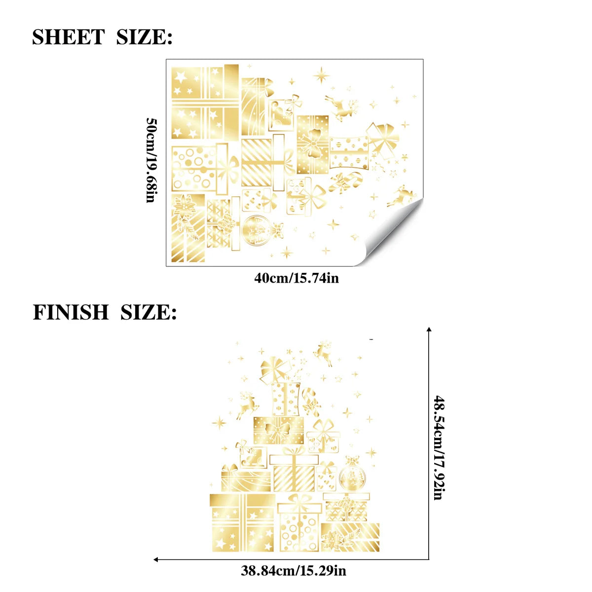 Golden Glow Double-Sided Window Sticker