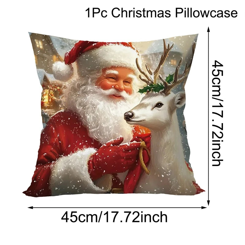 Festive Forest Holiday Pillow Cover