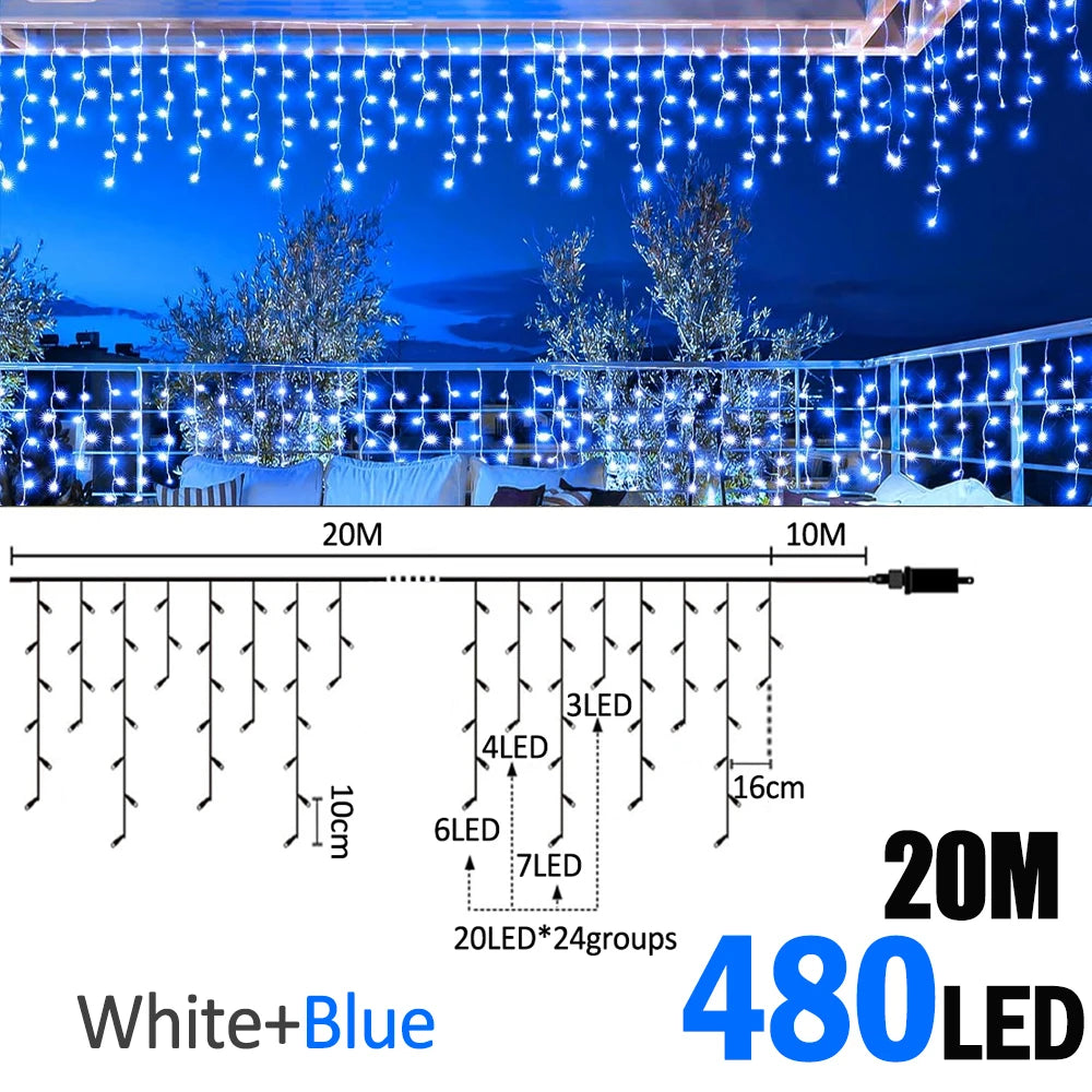 GlowCurtain LED RGBIC String Lights 6.5/20m 200/480LED