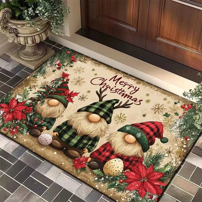 Christmas Flannel Welcome Doormat