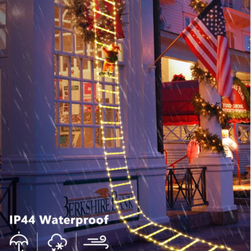 Climb-With-Santa LED Ladder Light USB Plug 8 Flashing Modes