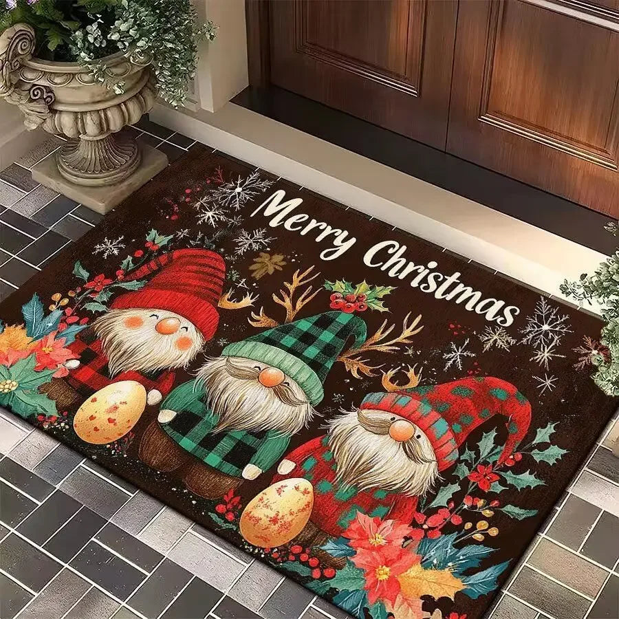 Christmas Flannel Welcome Doormat