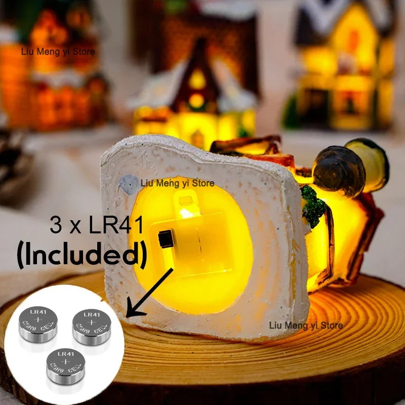 LumiVillage LED Snow House Ornament