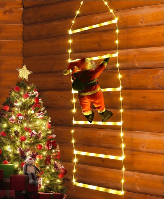 Climb-With-Santa LED Ladder Light USB Plug 8 Flashing Modes