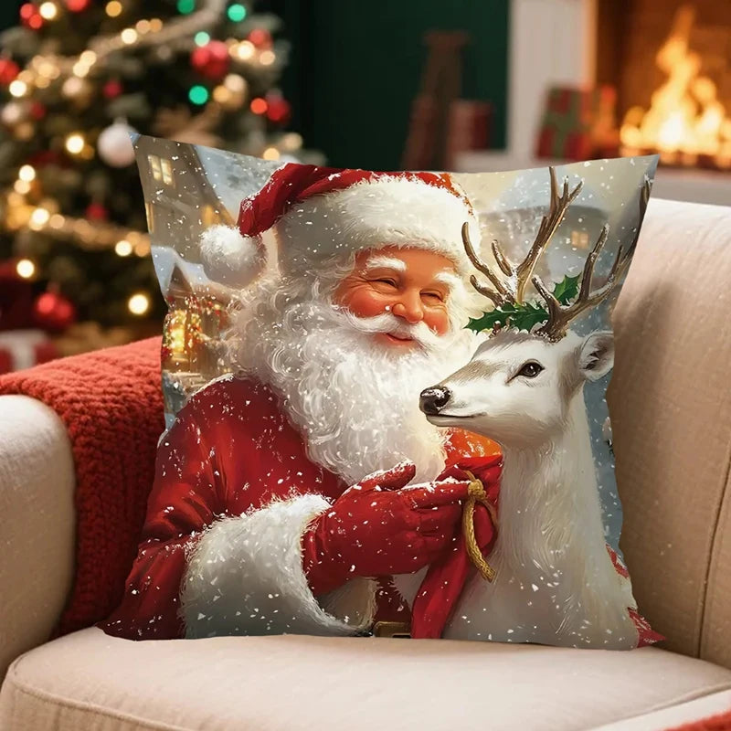 Festive Forest Holiday Pillow Cover