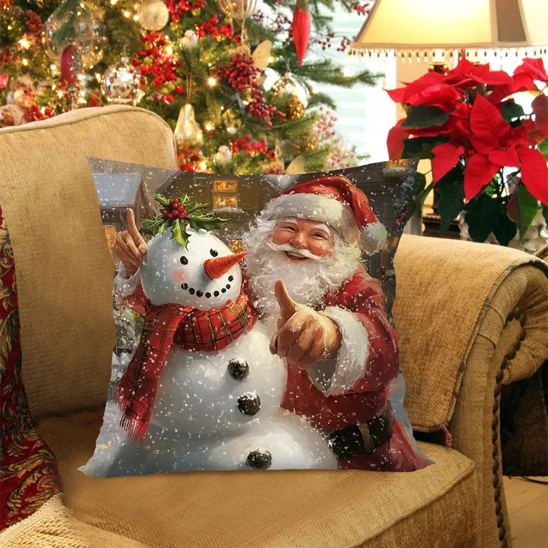 Festive Forest Holiday Pillow Cover