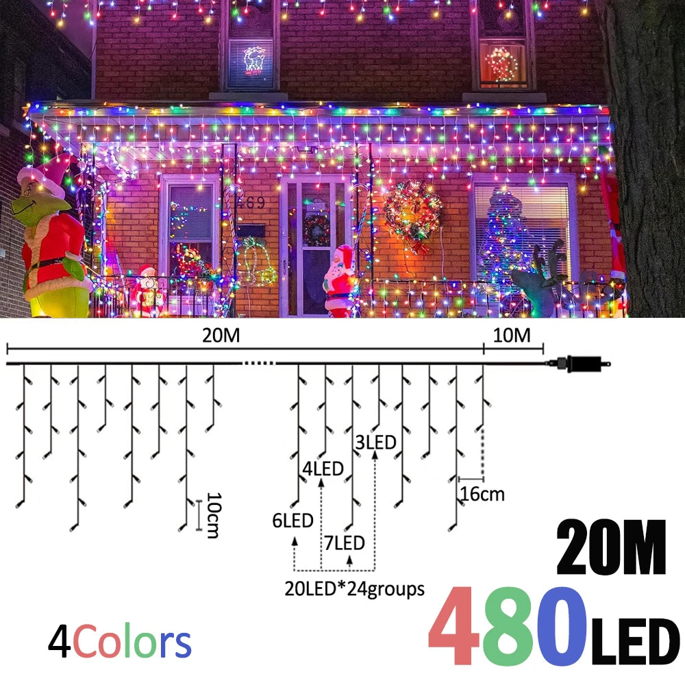 GlowCurtain LED RGBIC String Lights 6.5/20m 200/480LED