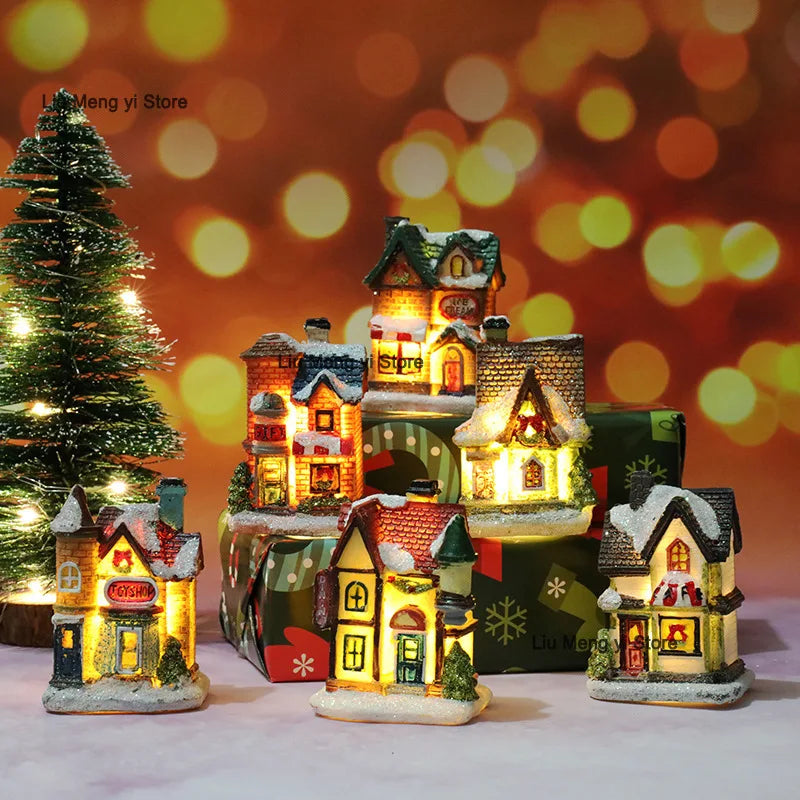 LumiVillage LED Snow House Ornament