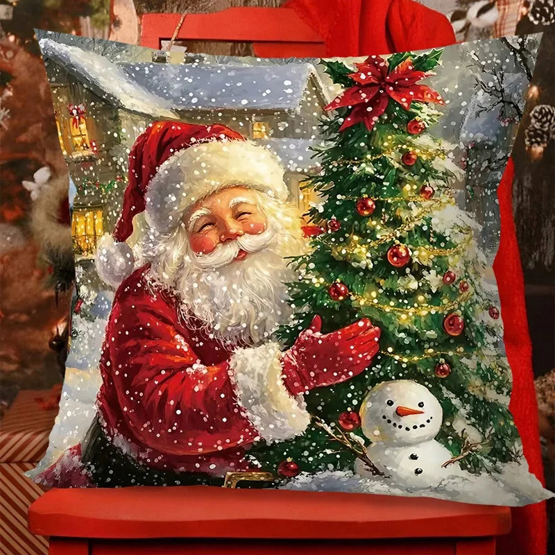 Festive Forest Holiday Pillow Cover