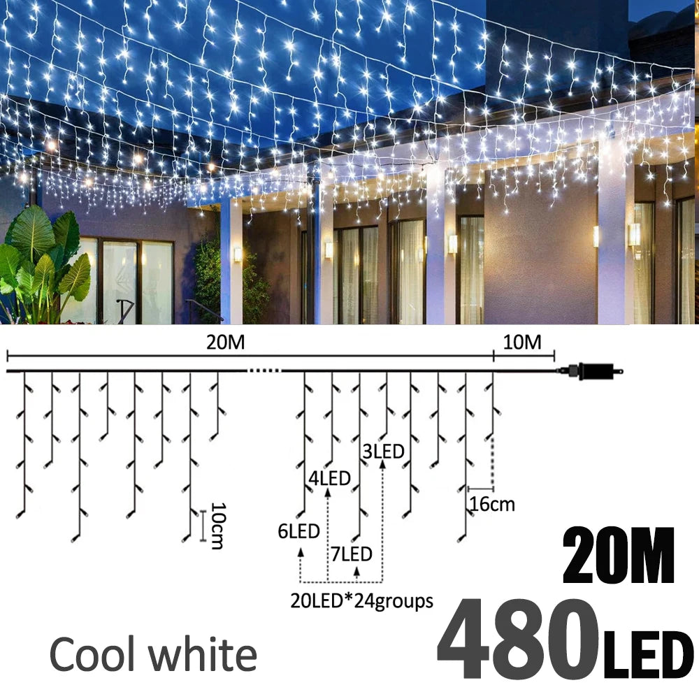 GlowCurtain LED RGBIC String Lights 6.5/20m 200/480LED
