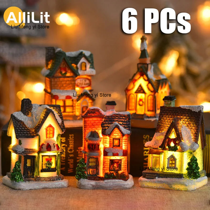 LumiVillage LED Snow House Ornament