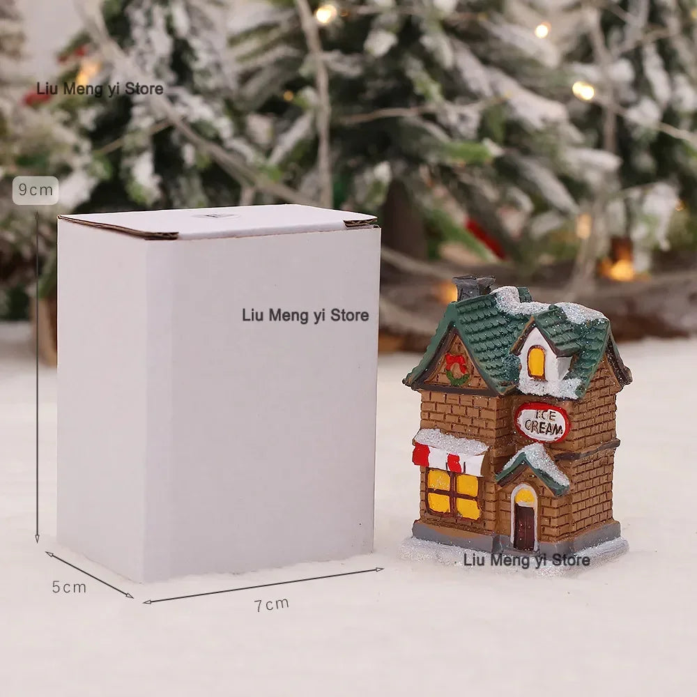 LumiVillage LED Snow House Ornament