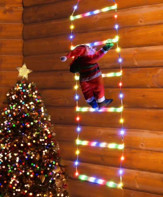 Climb-With-Santa LED Ladder Light USB Plug 8 Flashing Modes