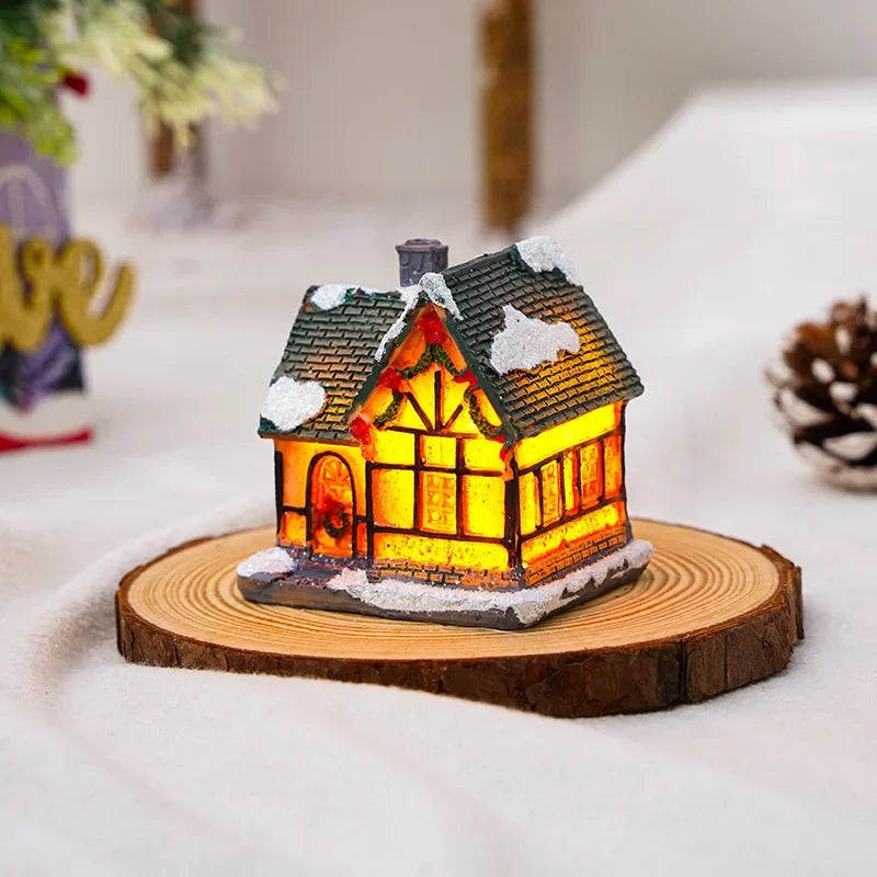 LumiVillage LED Snow House Ornament
