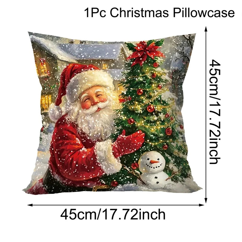 Festive Forest Holiday Pillow Cover